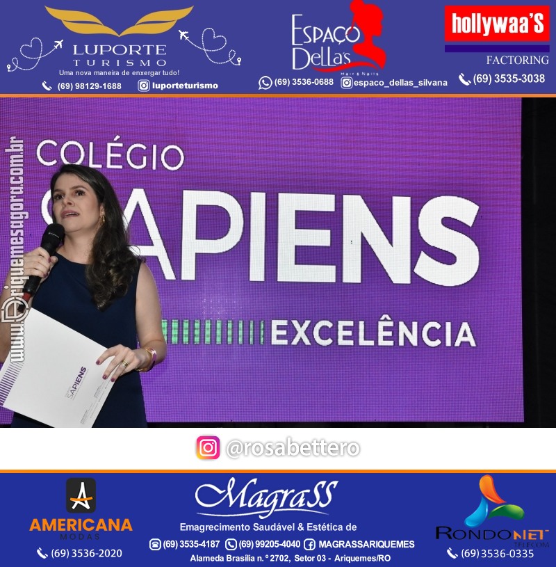 Coquetel Lançamento Oficial Colégio Sapiens Excelência em Ariquemes Rondônia