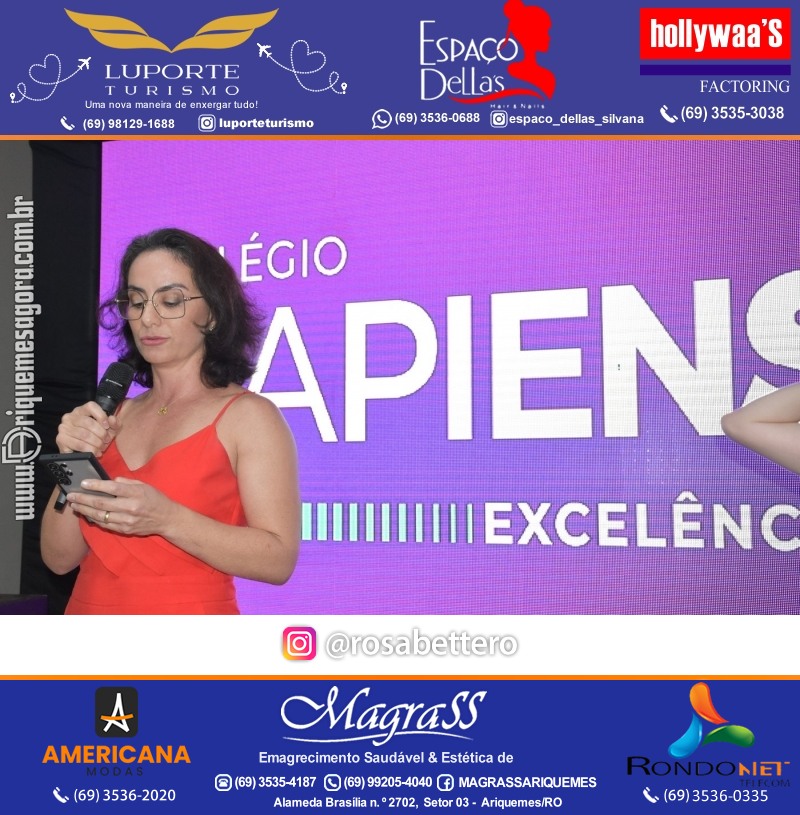 Coquetel Lançamento Oficial Colégio Sapiens Excelência em Ariquemes Rondônia