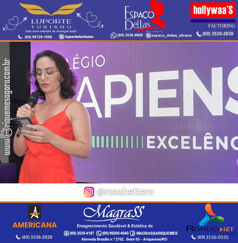 Coquetel Lançamento Oficial Colégio Sapiens Excelência em Ariquemes Rondônia