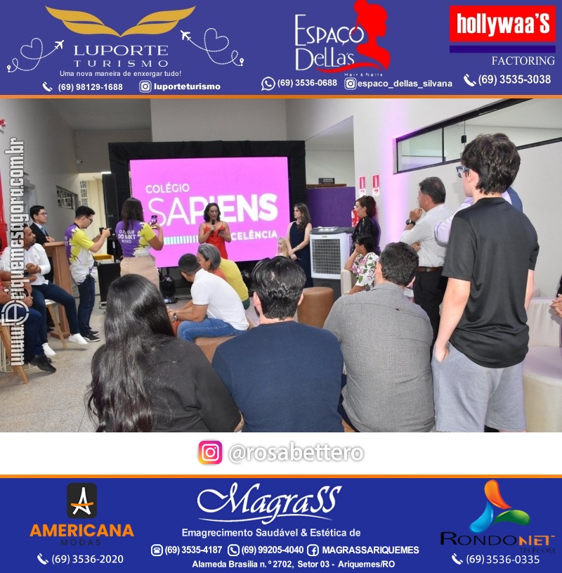 Coquetel Lançamento Oficial Colégio Sapiens Excelência em Ariquemes Rondônia