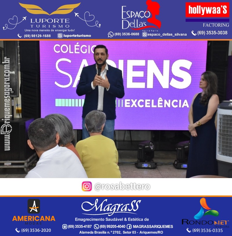 Coquetel Lançamento Oficial Colégio Sapiens Excelência em Ariquemes Rondônia