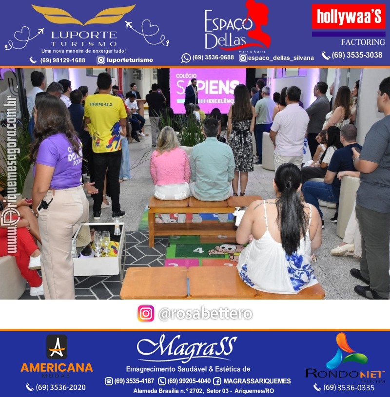 Coquetel Lançamento Oficial Colégio Sapiens Excelência em Ariquemes Rondônia