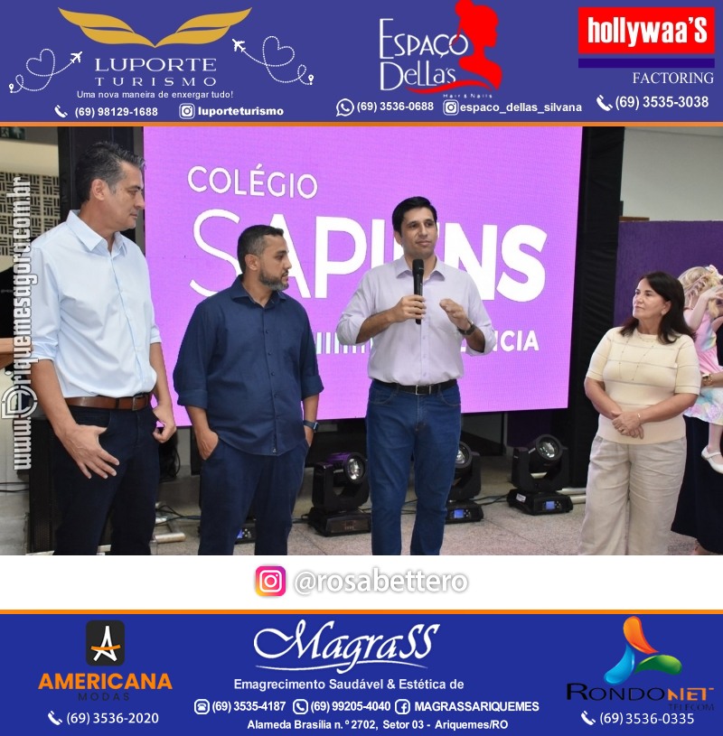 Coquetel Lançamento Oficial Colégio Sapiens Excelência em Ariquemes Rondônia