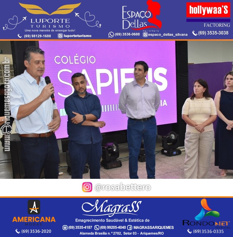 Coquetel Lançamento Oficial Colégio Sapiens Excelência em Ariquemes Rondônia