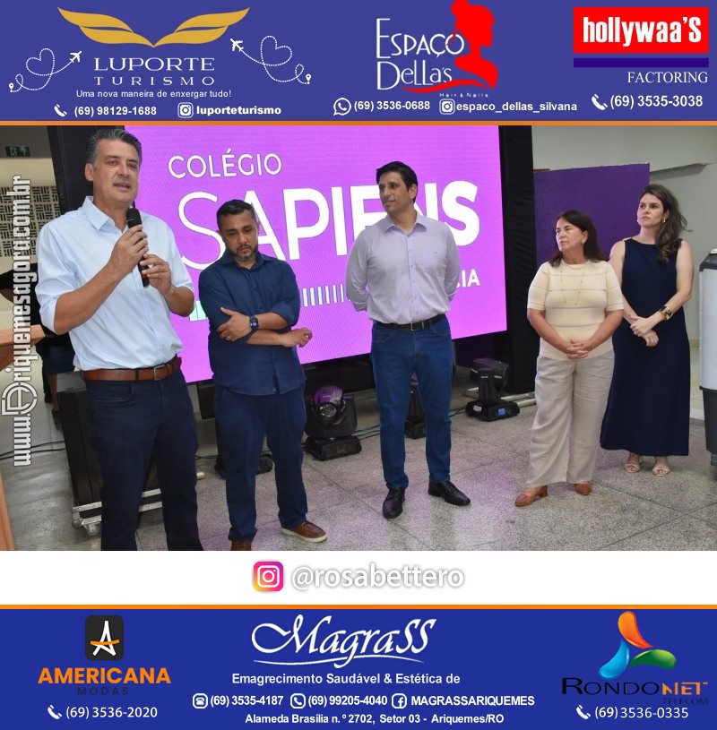 Coquetel Lançamento Oficial Colégio Sapiens Excelência em Ariquemes Rondônia