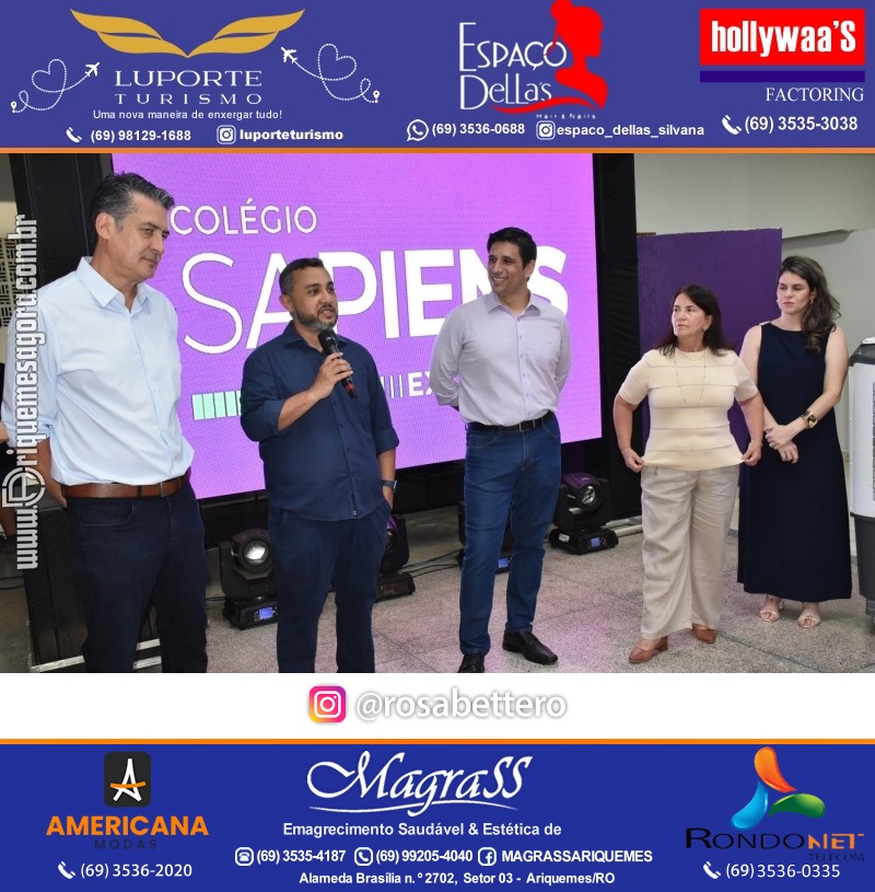 Coquetel Lançamento Oficial Colégio Sapiens Excelência em Ariquemes Rondônia