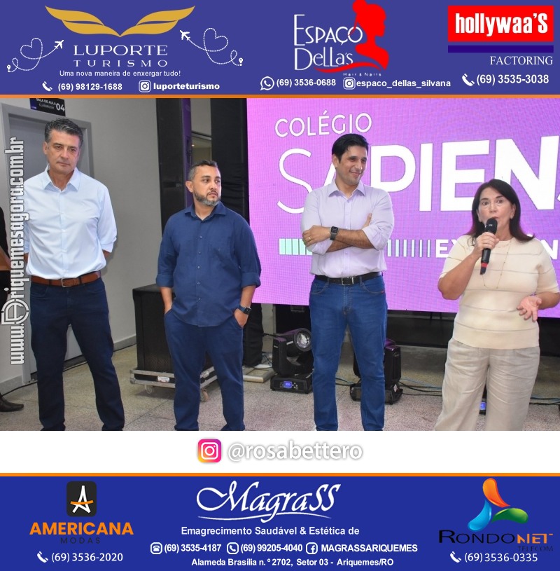 Coquetel Lançamento Oficial Colégio Sapiens Excelência em Ariquemes Rondônia