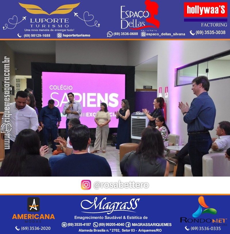 Coquetel Lançamento Oficial Colégio Sapiens Excelência em Ariquemes Rondônia