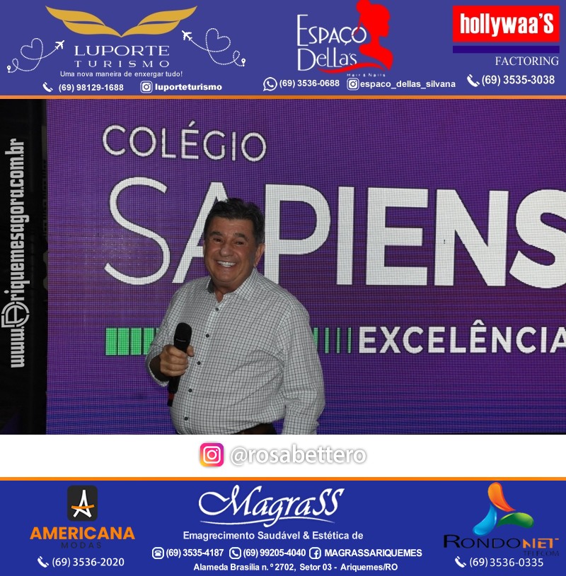Coquetel Lançamento Oficial Colégio Sapiens Excelência em Ariquemes Rondônia