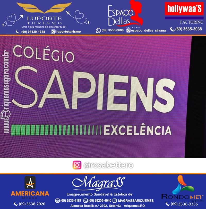 Coquetel Lançamento Oficial Colégio Sapiens Excelência em Ariquemes Rondônia