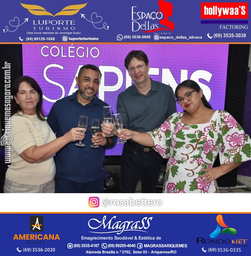 Coquetel Lançamento Oficial Colégio Sapiens Excelência em Ariquemes Rondônia