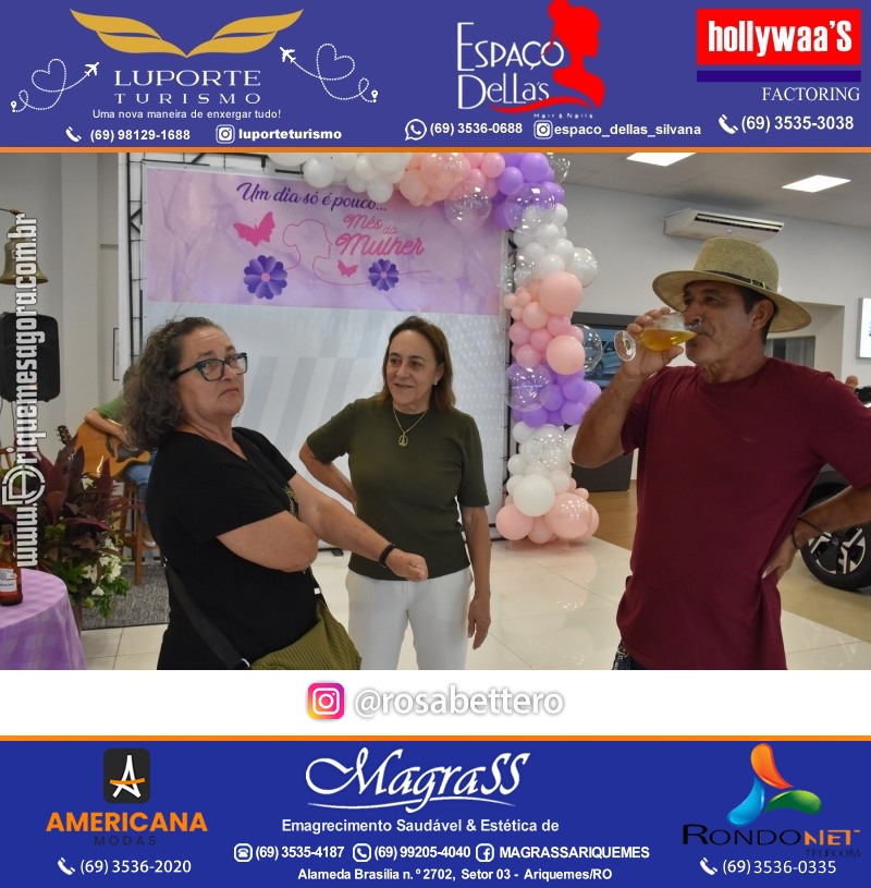 GIMA VEÍCULOS Ariquemes Comemora Dia Internacional da Mulher com um Happy hour