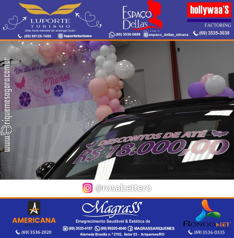GIMA VEÍCULOS Ariquemes Comemora Dia Internacional da Mulher com um Happy hour