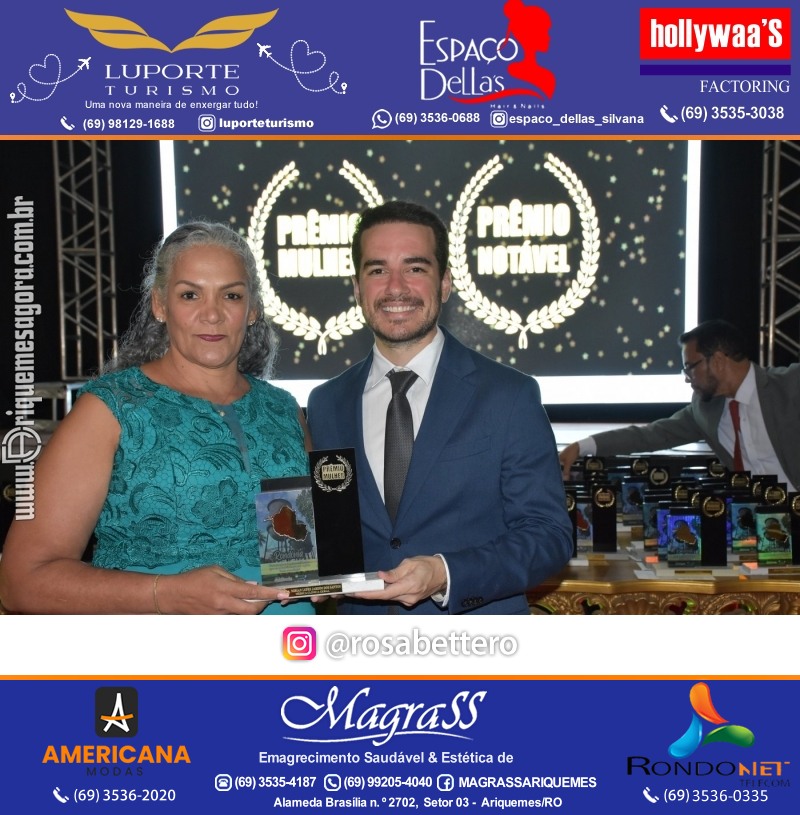 Prêmio Notável e Prêmio Mulher Notável 2025 no Máximus Eventos em Ariquemes Rondônia
