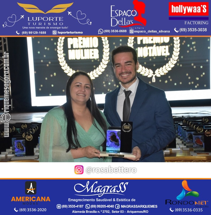 Prêmio Notável e Prêmio Mulher Notável 2025 no Máximus Eventos em Ariquemes Rondônia