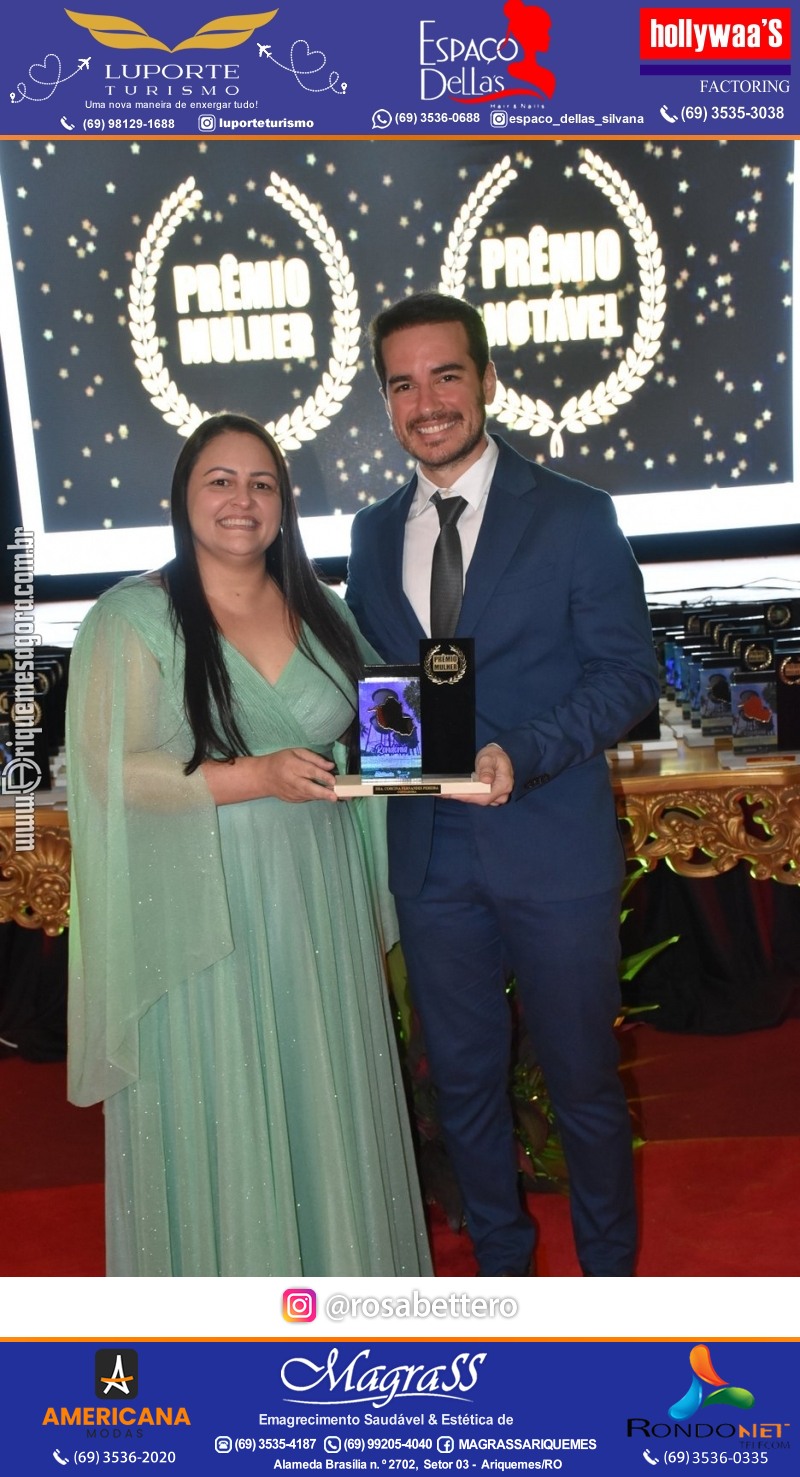 Prêmio Notável e Prêmio Mulher Notável 2025 no Máximus Eventos em Ariquemes Rondônia