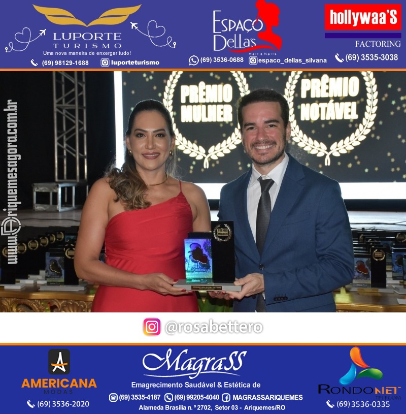 Prêmio Notável e Prêmio Mulher Notável 2025 no Máximus Eventos em Ariquemes Rondônia
