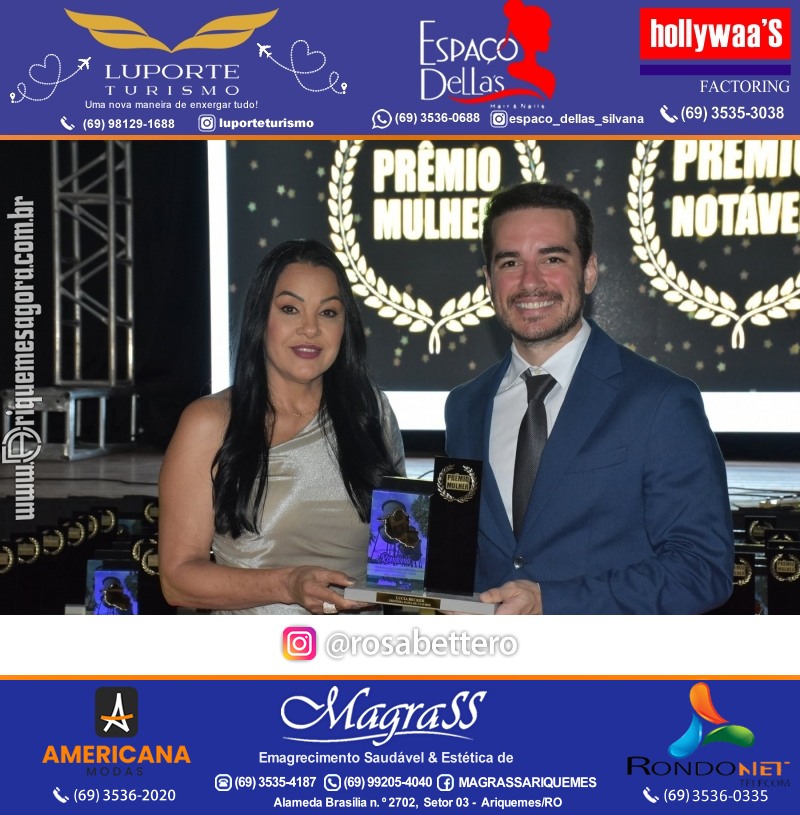Prêmio Notável e Prêmio Mulher Notável 2025 no Máximus Eventos em Ariquemes Rondônia