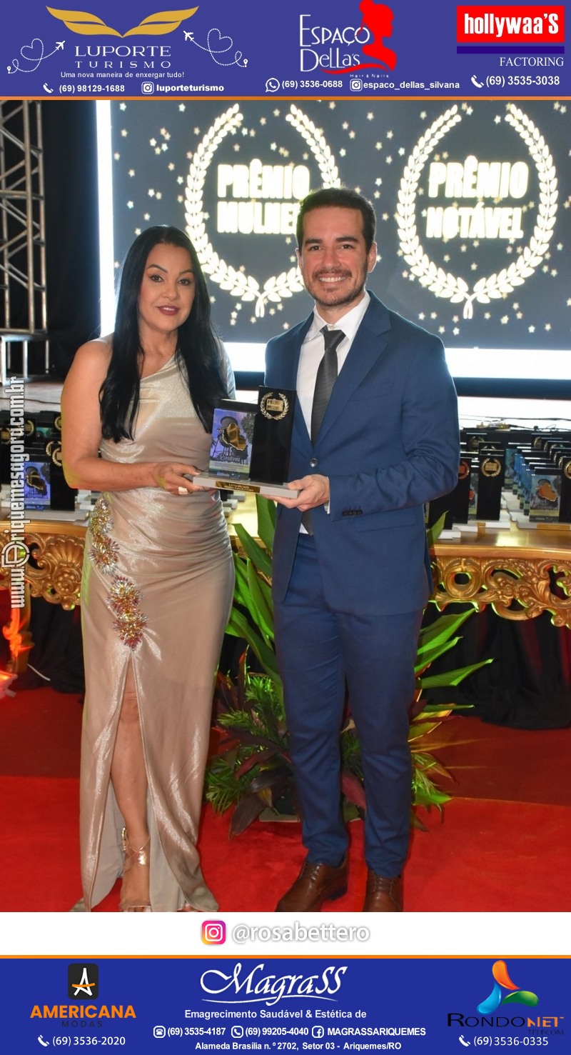 Prêmio Notável e Prêmio Mulher Notável 2025 no Máximus Eventos em Ariquemes Rondônia
