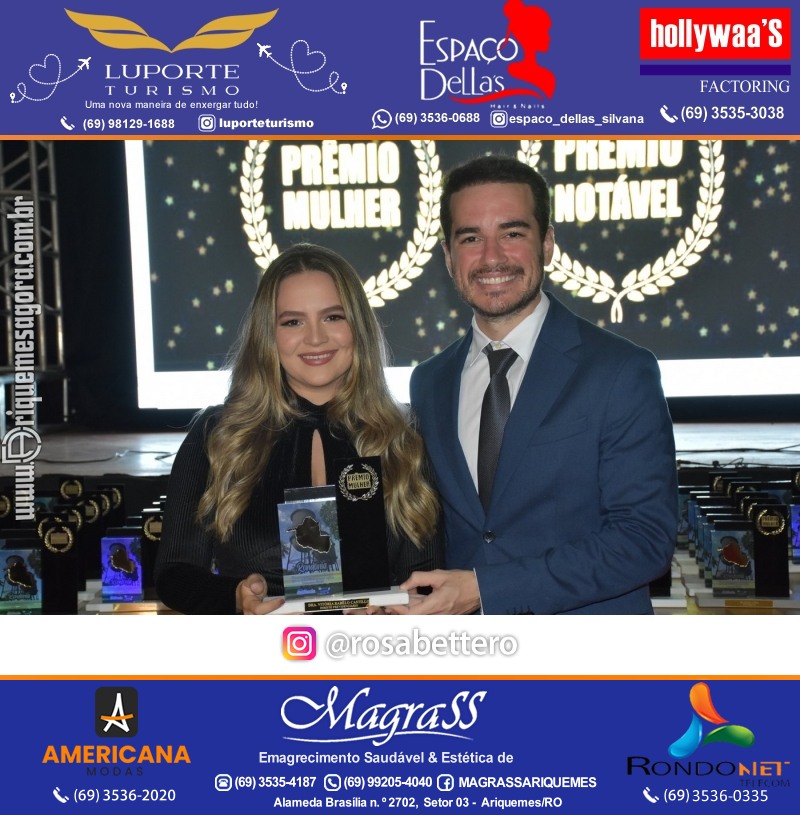 Prêmio Notável e Prêmio Mulher Notável 2025 no Máximus Eventos em Ariquemes Rondônia