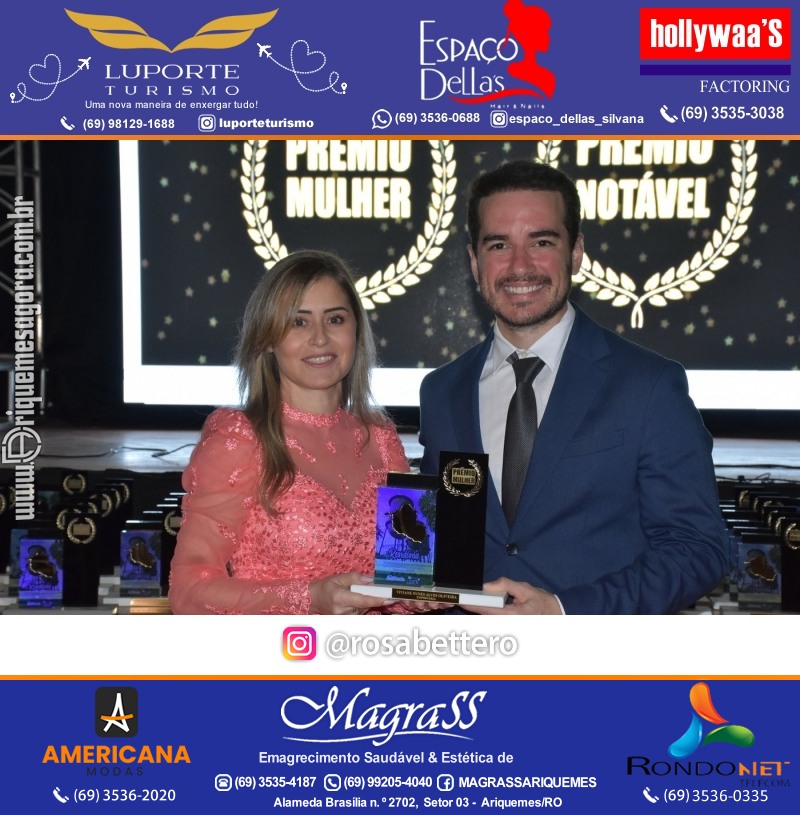 Prêmio Notável e Prêmio Mulher Notável 2025 no Máximus Eventos em Ariquemes Rondônia