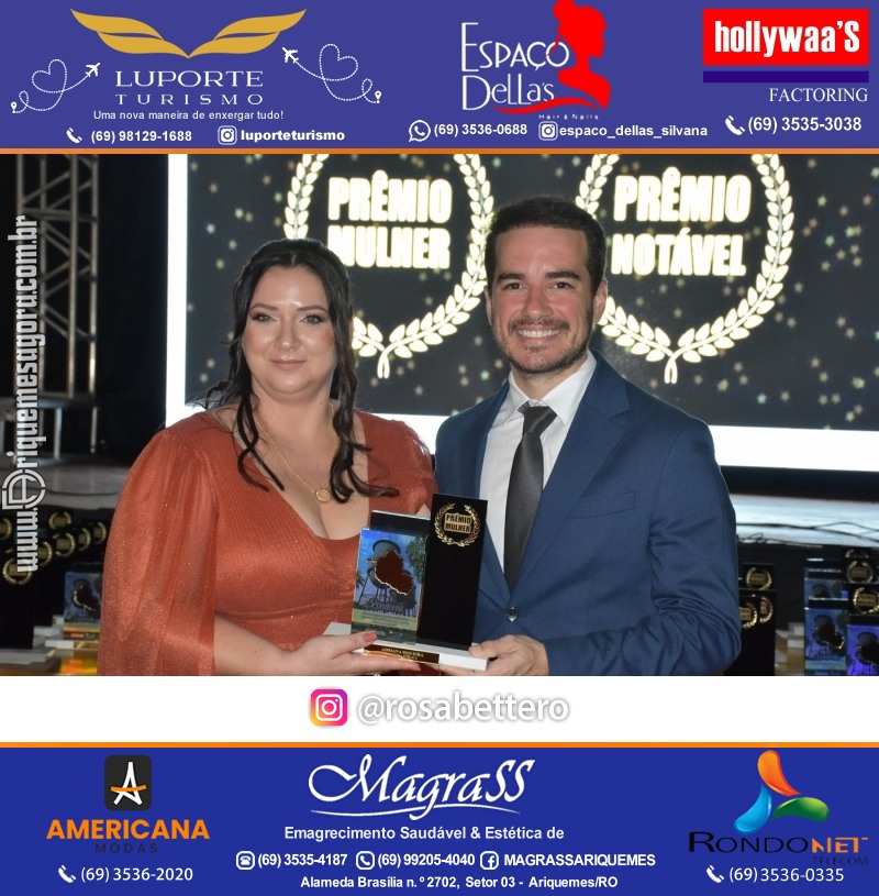 Prêmio Notável e Prêmio Mulher Notável 2025 no Máximus Eventos em Ariquemes Rondônia