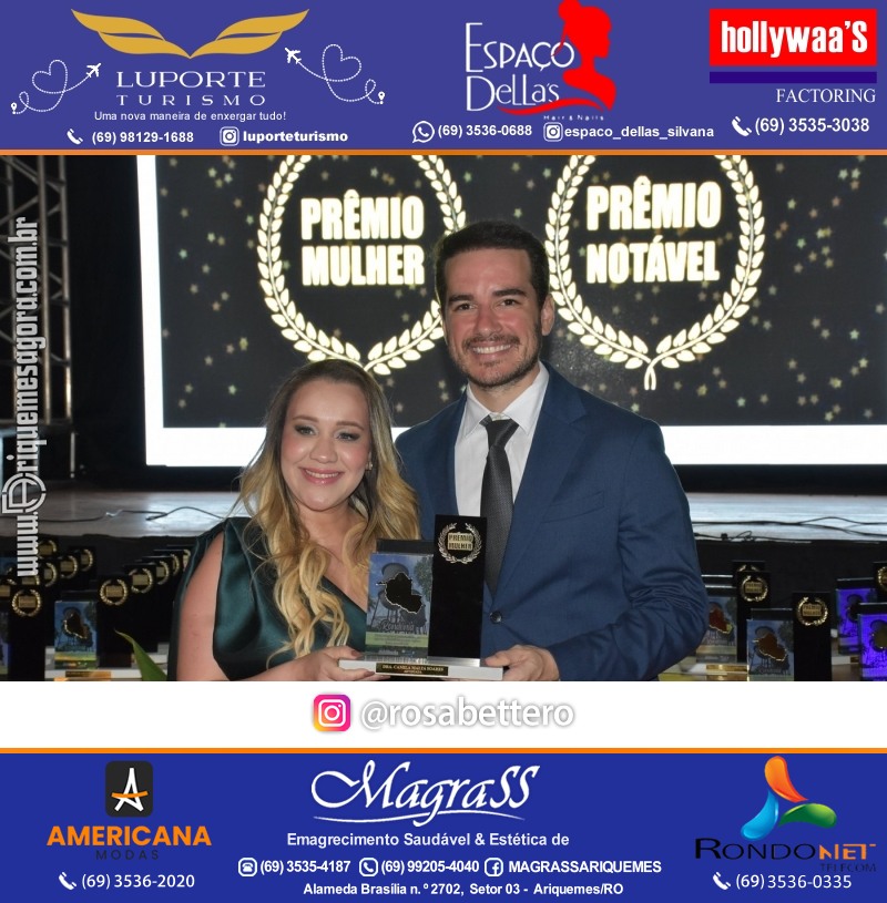 Prêmio Notável e Prêmio Mulher Notável 2025 no Máximus Eventos em Ariquemes Rondônia
