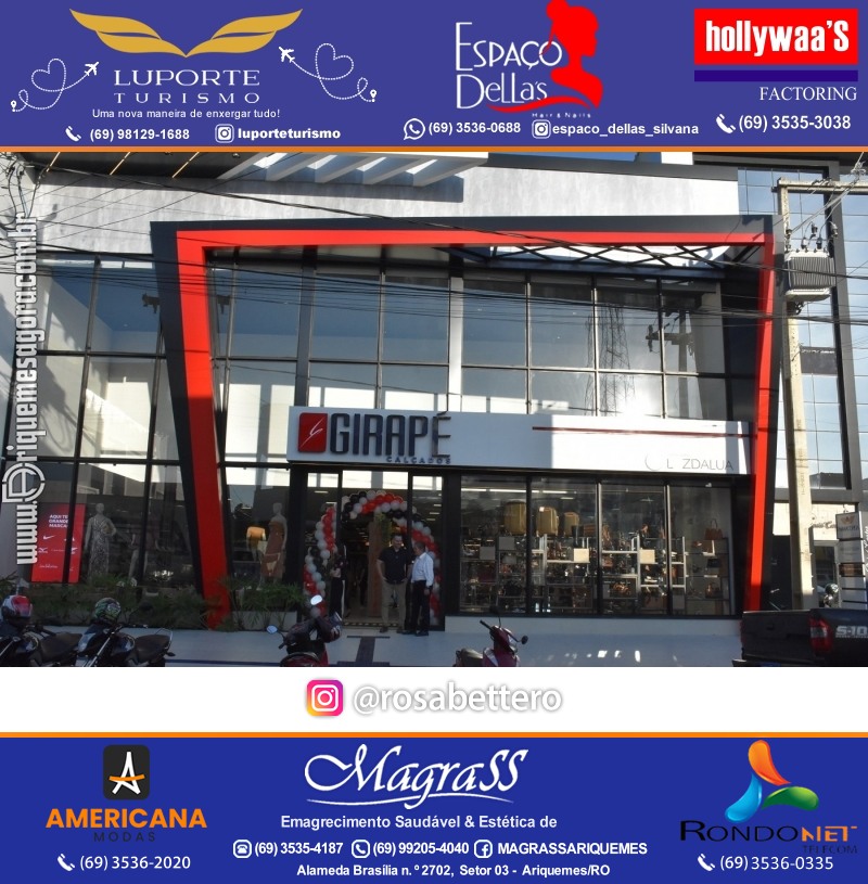 Inauguração GIRAPÉ CALÇADOS Ariquemes Rondônia