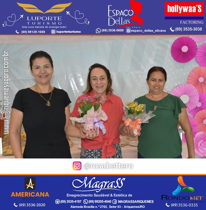 Café da manhã na GIMA em Ariquemes em comemoração DIA DAS MÃES com sorteio de brindes