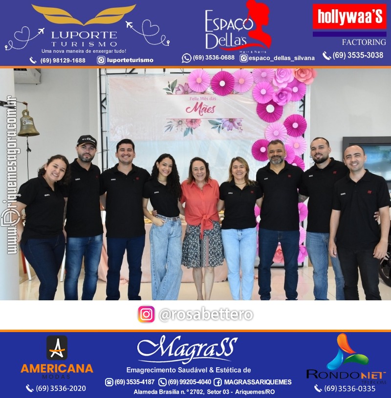 Café da manhã na GIMA em Ariquemes em comemoração DIA DAS MÃES com sorteio de brindes