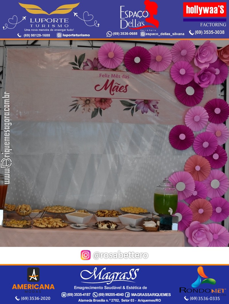 Café da manhã na GIMA em Ariquemes em comemoração DIA DAS MÃES com sorteio de brindes