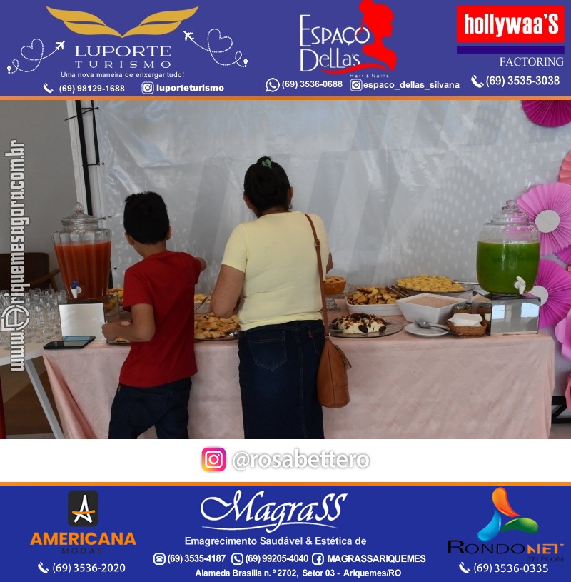 Café da manhã na GIMA em Ariquemes em comemoração DIA DAS MÃES com sorteio de brindes