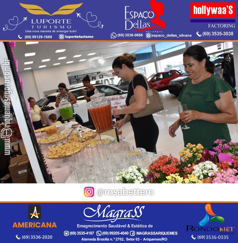 Café da manhã na GIMA em Ariquemes em comemoração DIA DAS MÃES com sorteio de brindes