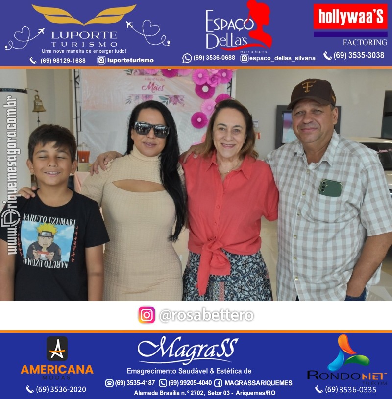 Café da manhã na GIMA em Ariquemes em comemoração DIA DAS MÃES com sorteio de brindes