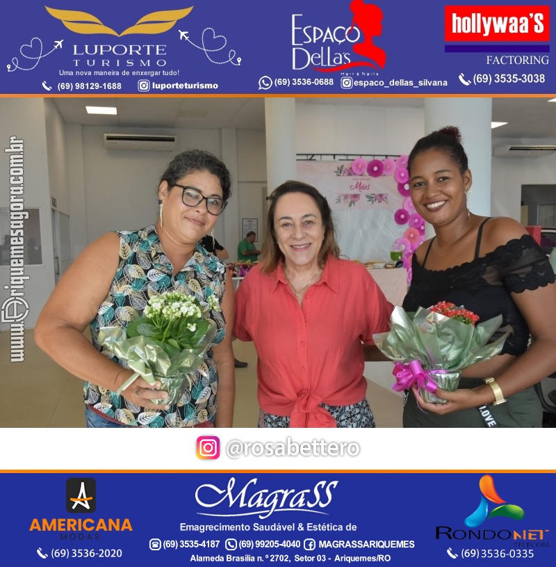 Café da manhã na GIMA em Ariquemes em comemoração DIA DAS MÃES com sorteio de brindes