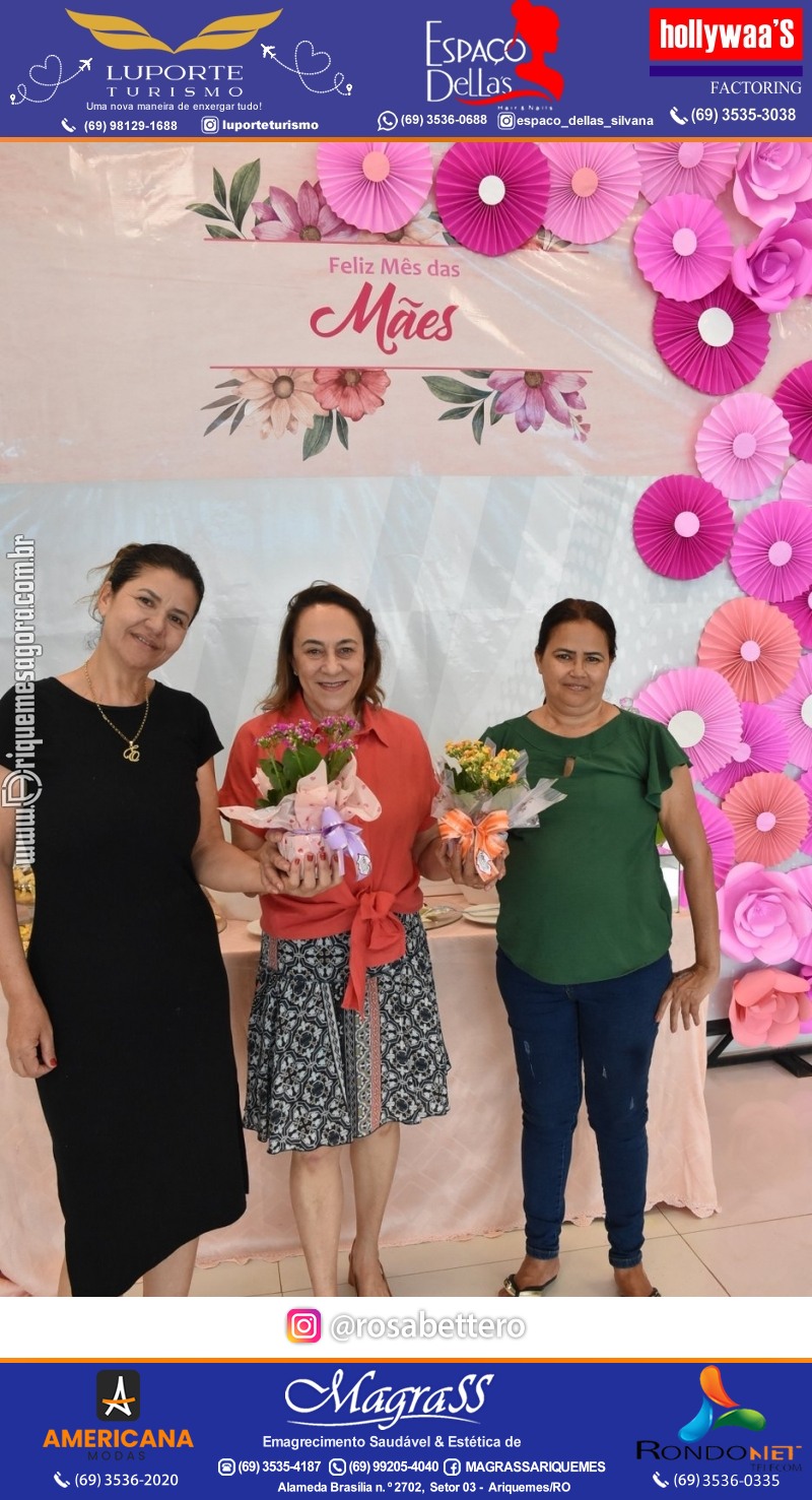 Café da manhã na GIMA em Ariquemes em comemoração DIA DAS MÃES com sorteio de brindes