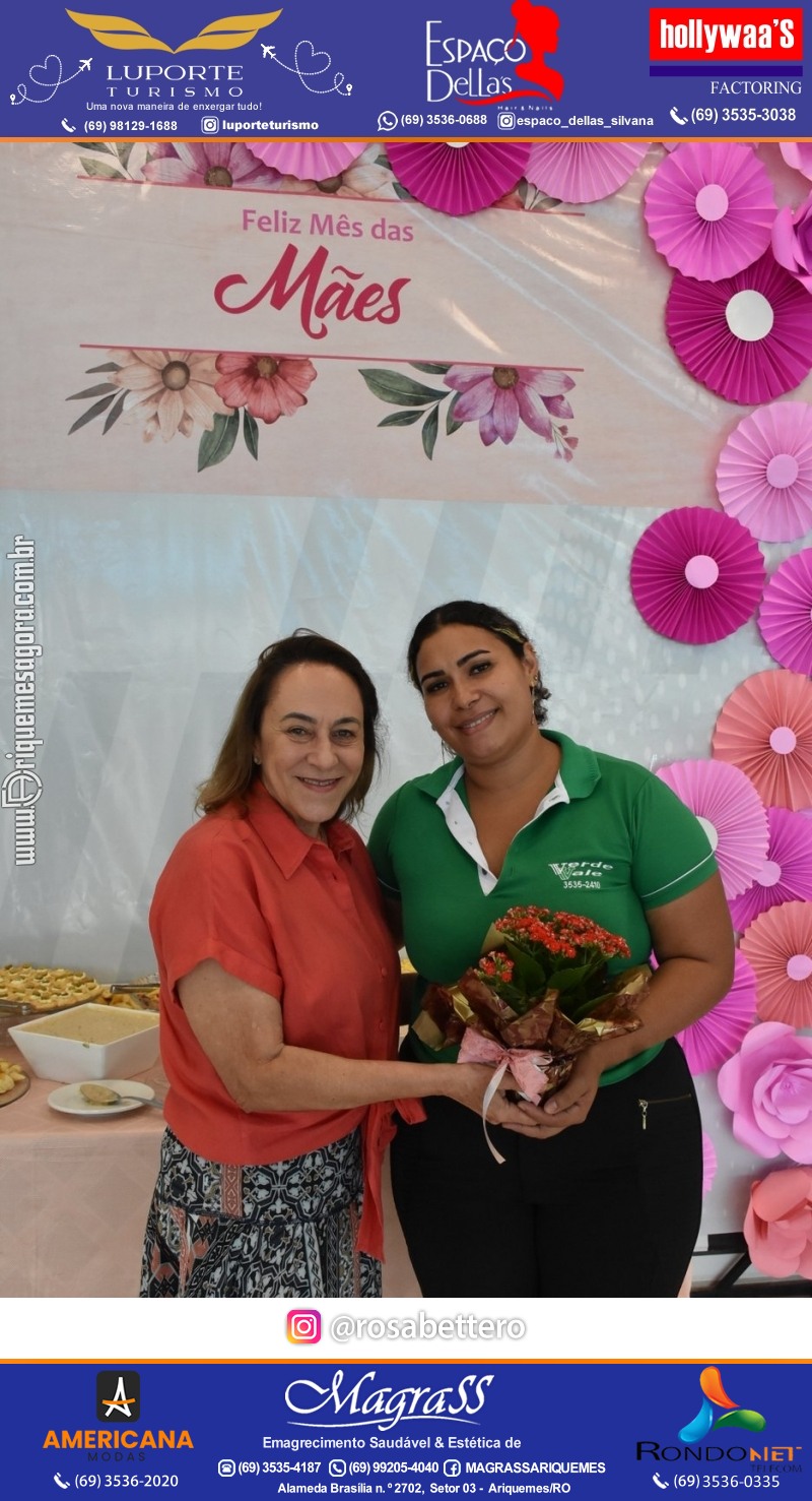 Café da manhã na GIMA em Ariquemes em comemoração DIA DAS MÃES com sorteio de brindes