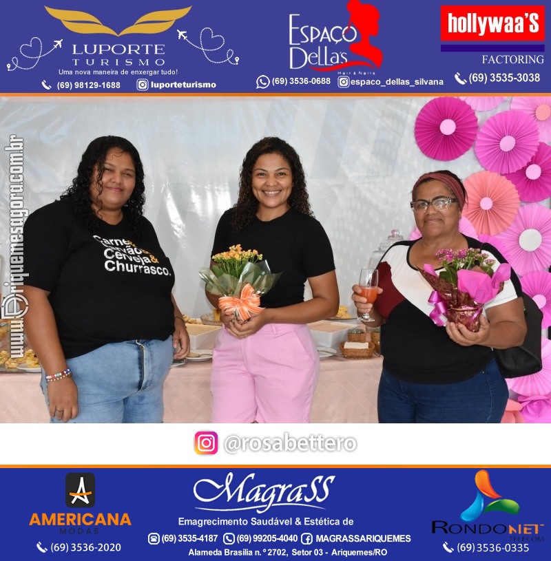 Café da manhã na GIMA em Ariquemes em comemoração DIA DAS MÃES com sorteio de brindes