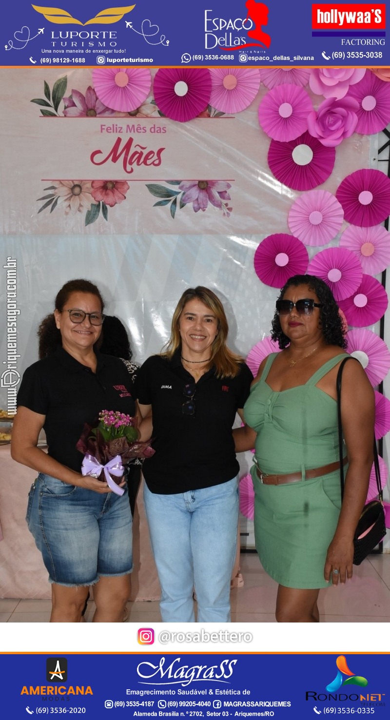 Café da manhã na GIMA em Ariquemes em comemoração DIA DAS MÃES com sorteio de brindes