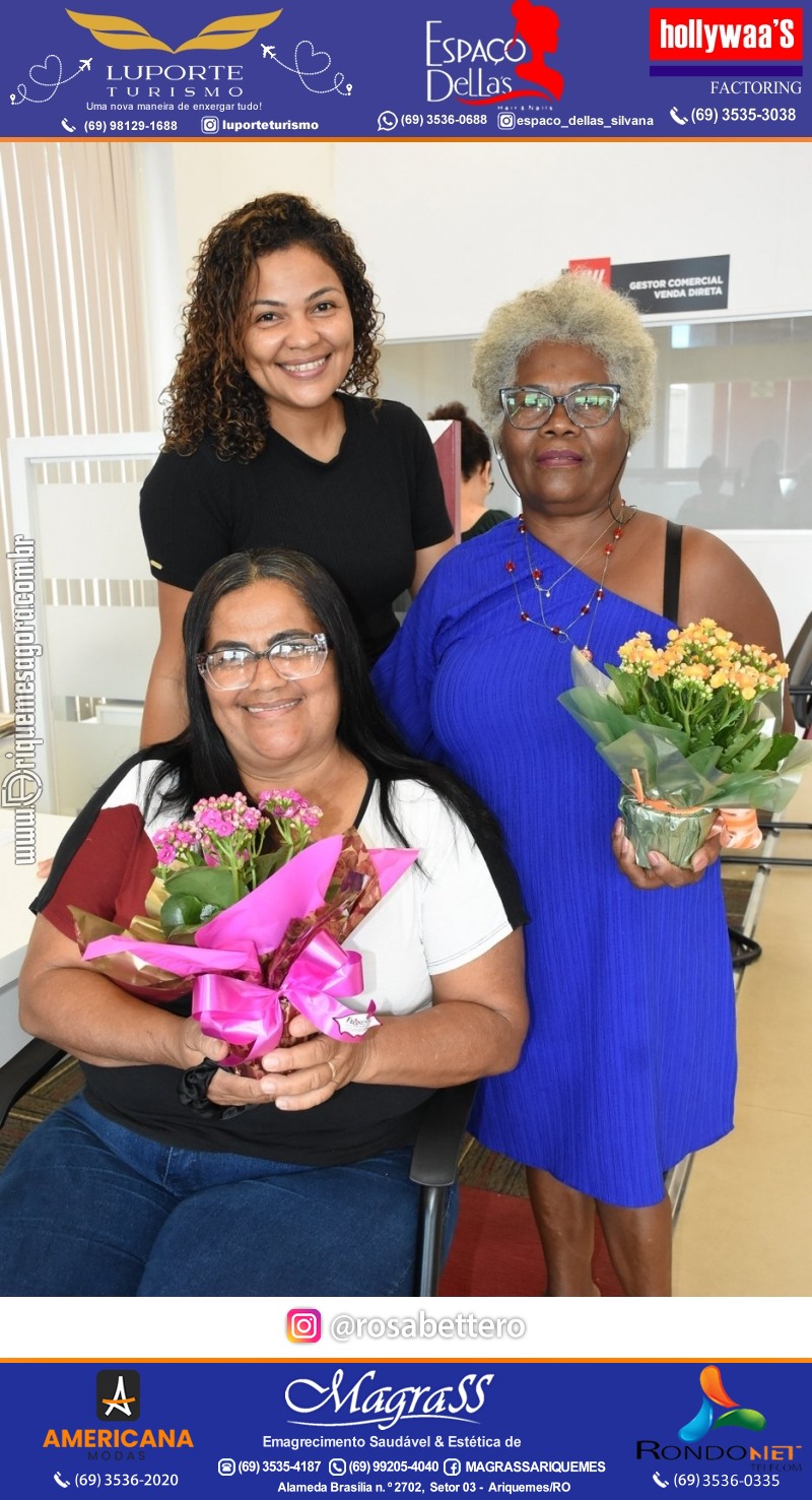 Café da manhã na GIMA em Ariquemes em comemoração DIA DAS MÃES com sorteio de brindes