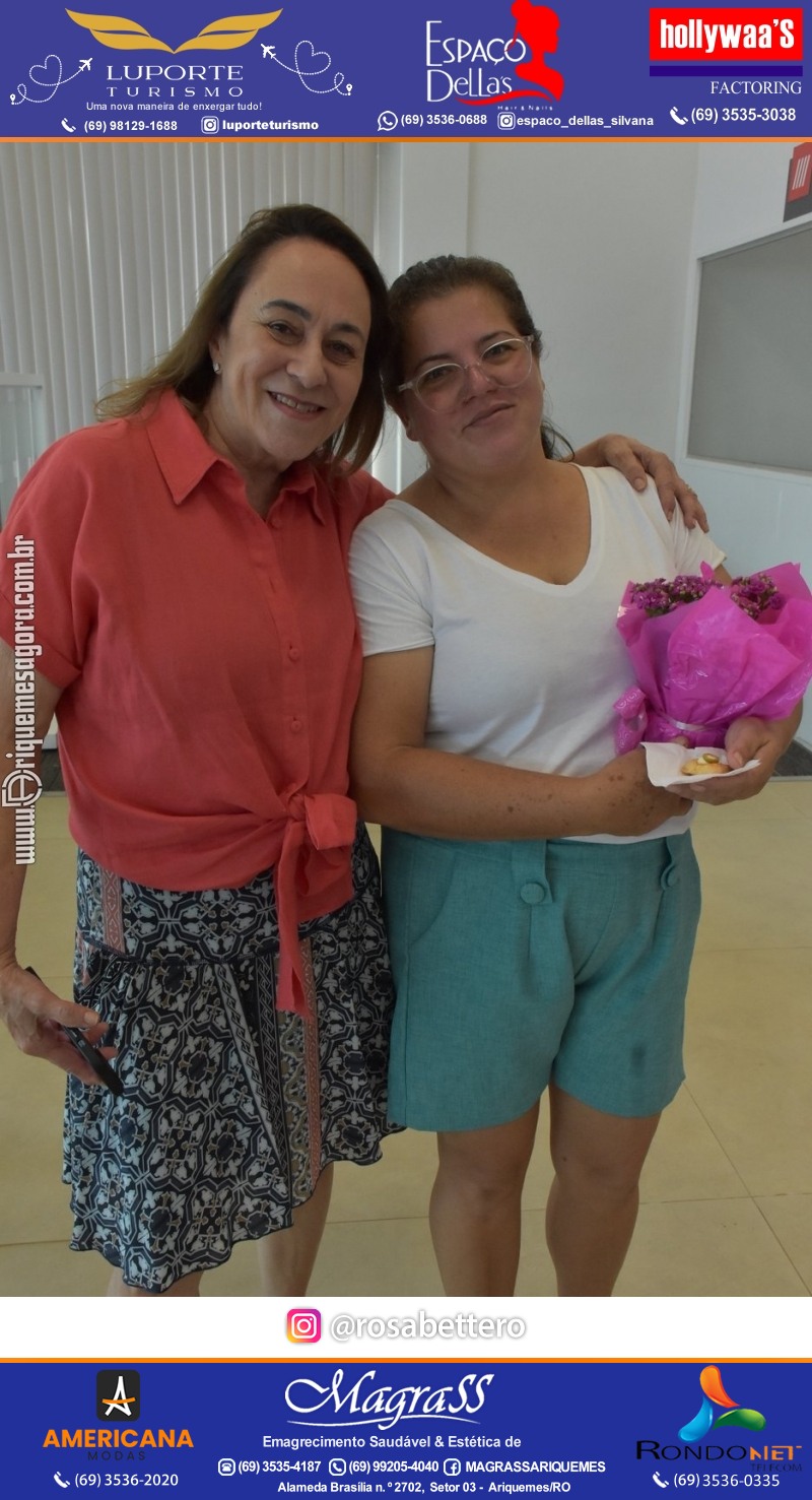 Café da manhã na GIMA em Ariquemes em comemoração DIA DAS MÃES com sorteio de brindes