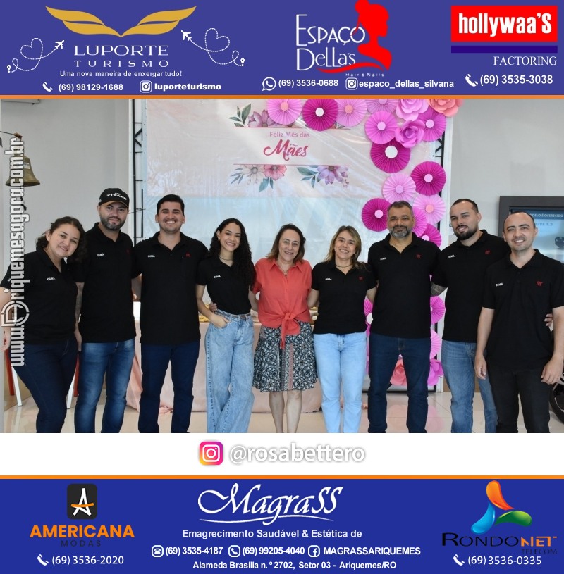 Café da manhã na GIMA em Ariquemes em comemoração DIA DAS MÃES com sorteio de brindes