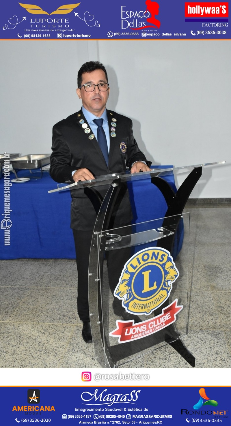 Cerimônia de Posse Lions Clube Ariquemes Canaã da Nova Diretoria-Gestão 2025-2026