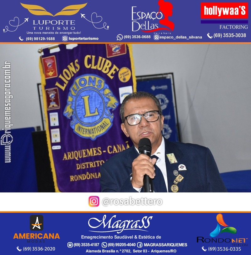 Cerimônia de Posse Lions Clube Ariquemes Canaã da Nova Diretoria-Gestão 2025-2026