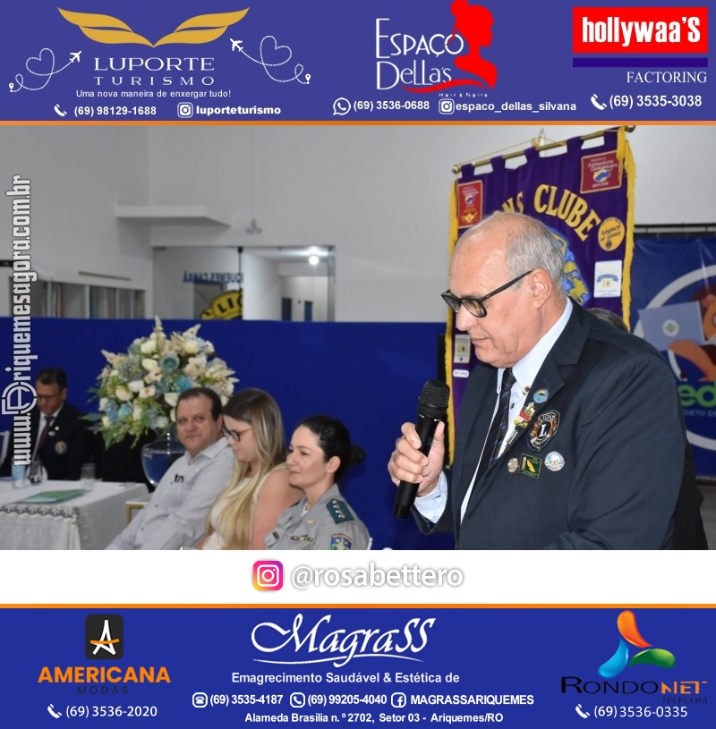 Cerimônia de Posse Lions Clube Ariquemes Canaã da Nova Diretoria-Gestão 2025-2026