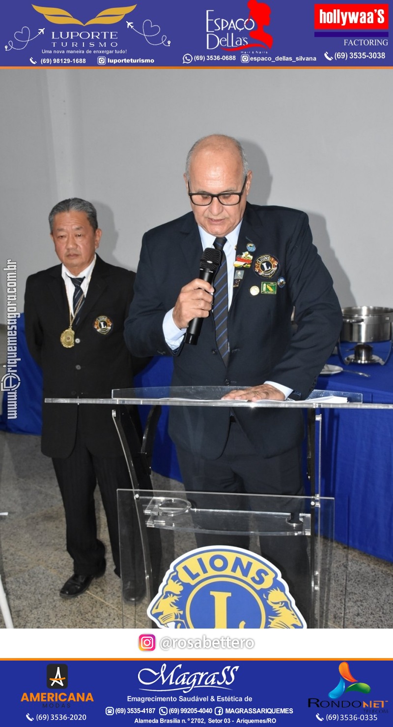 Cerimônia de Posse Lions Clube Ariquemes Canaã da Nova Diretoria-Gestão 2025-2026