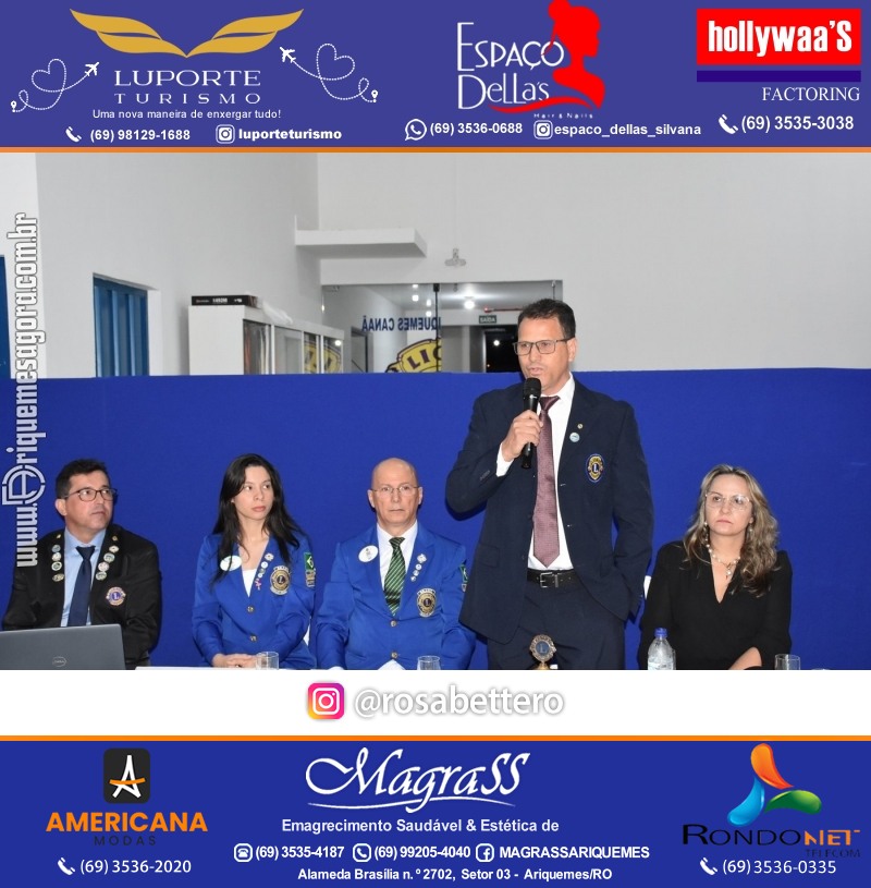 Cerimônia de Posse Lions Clube Ariquemes Canaã da Nova Diretoria-Gestão 2025-2026