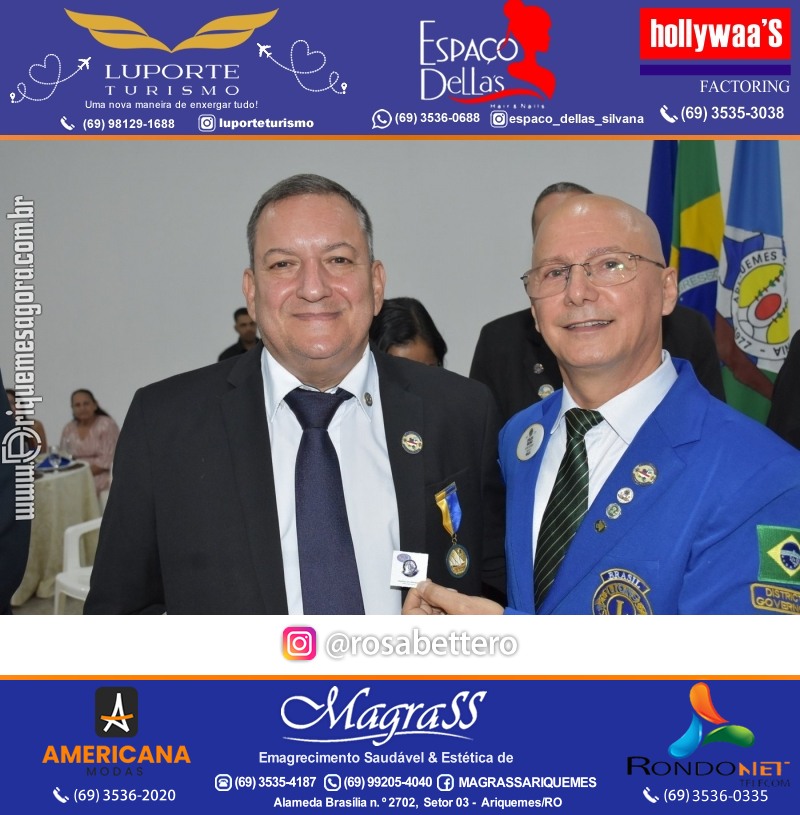 Cerimônia de Posse Lions Clube Ariquemes Canaã da Nova Diretoria-Gestão 2025-2026