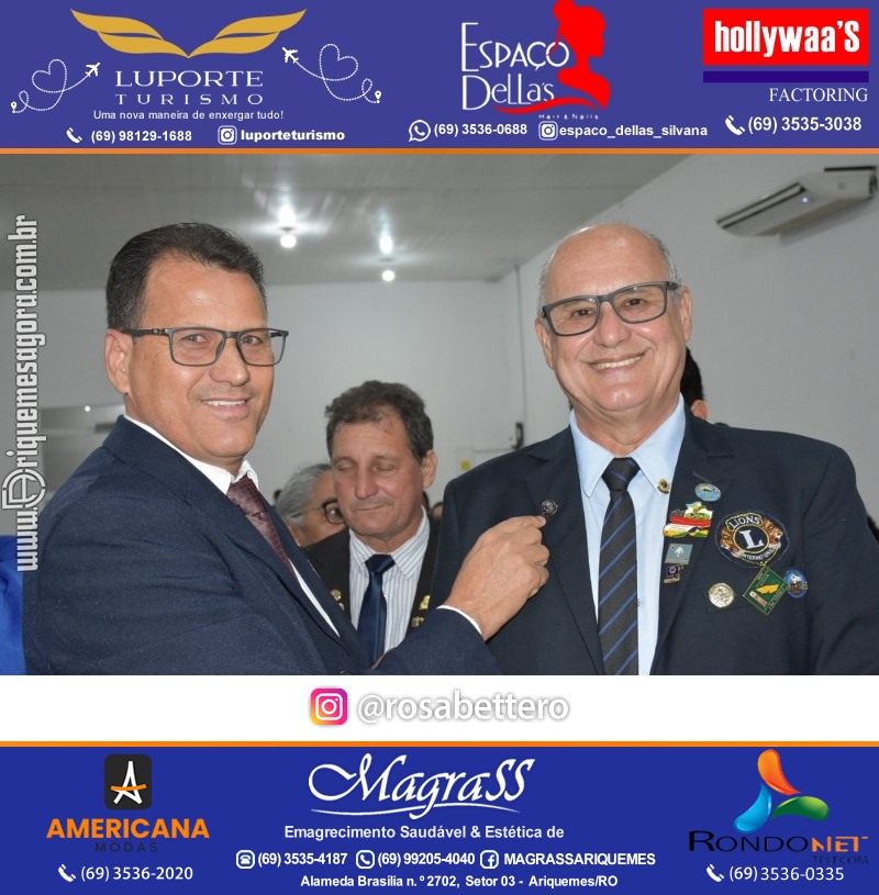 Cerimônia de Posse Lions Clube Ariquemes Canaã da Nova Diretoria-Gestão 2025-2026