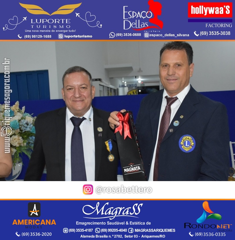Cerimônia de Posse Lions Clube Ariquemes Canaã da Nova Diretoria-Gestão 2025-2026